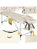 tectake 2 Zonen Massageliege  205 x 95 x 89 cm, beige