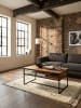 KADIMA DESIGN Vintage Industrial Couchtisch, Akazieholz & Eisen, 2 Ablagen, 15 kg