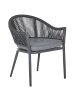 Beliani 9-tlg Gartentisch Set MILETO in Grau