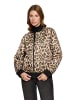 AMBER & JUNE Blouson mit Stehkragen in Beige/Schwarz
