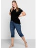 sheego Caprijeans in blue denim