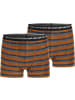 Normani Outdoor Sports 2er Pack Herren Merino Boxershorts Unterhose in Orange/Blau/Grau