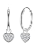 Rafaela Donata Ohrringe Herz aus Sterling Silber mit Zirkonia in silber