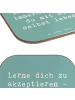Mr. & Mrs. Panda Glasuntersetzer Spruch Selbstakzeptanz Lernen m... in Meeresbrise