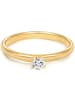 Trilani Ring aus Sterling Silber mit Zirkonia in gelbgold