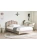 Beliani Doppelbett SAUVIAN in Beige/Gold - (W) 125 x (H) 98 x (L) 207 cm