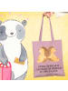 Mr. & Mrs. Panda ToteBag Igel händchenhaltend mit Spruch in Rosa Pastell