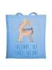 Mr. & Mrs. Panda Tote Bag Sei du Mutig mit Spruch in Sky Blue