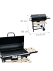 relaxdays Holzkohlegrill in Schwarz/ Natur – (B)114,5x(H)95x(T)69 cm