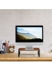relaxdays Monitorständer in Braun/ Schwarz - (B)55 x (H)15 x (T)23 cm