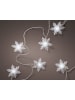 LUMINEO Schneeflocken-Lichterkette 24 LED 4,6 m, transp. Kabel in kaltweiß