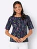 Sieh an! Kurzarm-Shirt in marine-altrosa-bedruckt