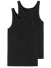 Schiesser Unterhemd / Tanktop 95/5 Organic Cotton in Schwarz