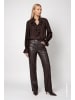 monari Bluse mit Volants und Stehkragen in Black Coffee