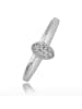BALIA 333 Weißgold - 8 Karat Damen Ringe Oval weißgold Fingerring 56 (17,8)