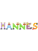 Playshoes Deko-Buchstaben "HANNES" in bunt