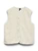 Vero Moda Teddyfell Weste in Cannoli Cream