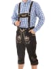 Alessandro Salvarini A. Salvarini Herren Trachten Lederhose Kniebundlederhose AS452 in Dunkelbraun