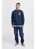 BLEND Sweatshirt Cooler Rundhalspullover mit Badge in blau