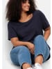 sheego T-Shirt in tiefblau