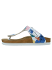 Dogo Lila Zehentrenner Sandalen - Abstract Leaves 41 in Blau