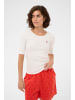 Kaffe T-Shirt kurzarm KAcarna Slim fit in Chalk