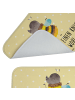 Mr. & Mrs. Panda Badematte Hummel flauschig mit Spruch in Gelb Pastell