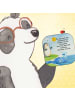 Mr. & Mrs. Panda Getränkeuntersetzer Pinguin Surfer Design mit S... in Weiß