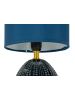 Mauro Ferretti Blaue Keramik-Nachttischlampe Ø 15x30,5 cm
