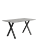 ABRIHOME Esstisch mit gekreuzten Beinen in Grau