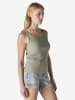 KOROSHI Damen-Tanktop mit Glitzer in khaki