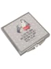 Mr. & Mrs. Panda Handspiegel Pinguin mit Kind mit Spruch in Grau Pastell