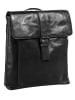 SPIKES & SPARROW Rucksack echt Leder in schwarz