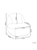 Beliani Sessel LOVBERG in Beige - (W) 71 x (H) 74 x (L) 80 cm