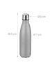 relaxdays 9x Trinkflasche in Silber - 500 ml