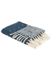 Beliani Kuscheldecke TAARI in Blau/Beige - (W) 130 x (H) 0.3 x (L) 170 cm
