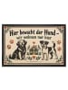 Mr. & Mrs. Panda Fußmatte Hund ländlich Design mit Spruch in Weiß