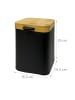 relaxdays Kosmetikeimer in Schwarz/ Natur - 3 Liter