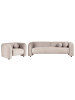 Beliani 2-tlg Sitzgruppe LEIREN in Beige