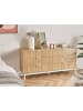 Beliani Kommode WALCOTT in Braun/Weiß - (W) 140 x (H) 68 x (L) 40 cm