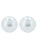 Adeliás Damen Ohrringe – Ohrstecker aus Edelstahl mit Perle in silber