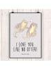 Mr. & Mrs. Panda Wandbild Otter Hände halten mit Spruch in Grau Pastell