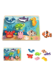 Tooky Toy 3D Kinder Holz-Puzzle Tiere in blau