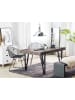 Beliani Esszimmertisch ADENA in Braun/Schwarz - (W) 90 x (H) 75 x (L) 180 cm