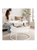relaxdays Couchtisch in Weiß - (H)47 x Ø 80 cm