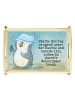Mr. & Mrs. Panda Sofa Tablett Pinguin Duschen Design mit Spruch in Weiß
