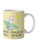 Mr. & Mrs. Panda Teetasse Sommer Wellen Surf mit Spruch in Gelb Pastell