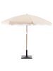 Beliani Marktschirm SESTRIERE in Beige/Weiß/Braun - (W) 232 x (H) 216 x (L) 232 cm