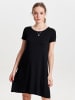 ONLY Lockeres Mini Basic Shirtkleid mit Rücken Ausschnitt ONLBERA in Schwarz