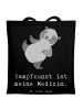 Mr. & Mrs. Panda Tragetasche Panda Kampfkunst mit Spruch in Schwarz